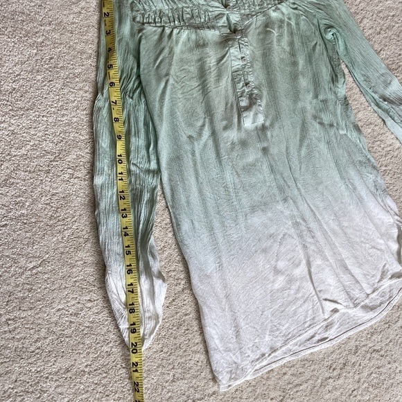💚 Bandolino Ombre Blouse Mint Green Medium - Picture 8 of 12